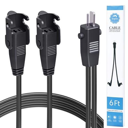 6Ft Sopito Recliner Power Y Splitter Cord 2 Pin Electric