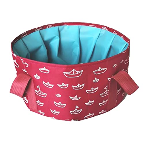 Tina plegable para baño de pies 25L ZJchao color rojo miniatura 1