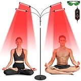 Youjoitim Red Light Therapy for Body, Infrared Light Therapy with Stand, 4 Heads 660nm & 850nm Red Light Therapy Lamp Portable LED Red Light Therapy Device for Full Body, Face, Muscle, Skin