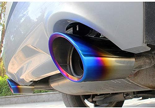 2pcs Blue Stainless Steel Exhaust Tail Rear Muffler Tip Tailpipe Trim compatible For Ford Escape 2013 2014 2015 2016 2017 2018 2019 2020 2021 2022 2023 2024 2025