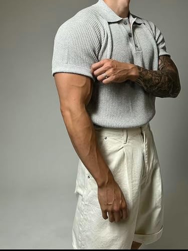 T-Shirt Homme Manches Courtes Blanc XL Idéal pour le Bureau et les Sorties Chic
