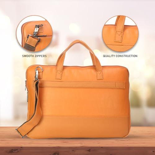 Image of Nautica Padded Laptop Sleeve Stylish Leatherette Bag | Waterproof Protective Cover with Handle & Detachable Sling Strap | Compact and Comfortable for Travelling | Suitable up to 15.6 Inch Laptop