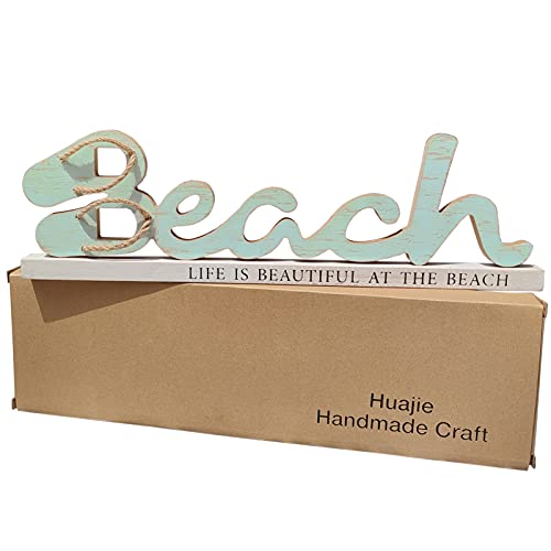 Beach Signs Wall Hanging Decor - Hand-made Rustic Wood, Life Is Beautiful At The Beach, Wall Decor For Cafe Farmhouse Bedroom Kitchen - Image 6