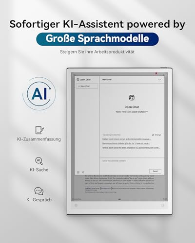 iFLYTEK AINOTE 2, 10.65\ Paper-Tablet, KI-Notiztablett für Meetings, ultradünn 4,2 mm, digitales Notizbuch mit Sprache-zu-Text, 16-Sprachen-Transkription, Handschrift-zu-Text (inkl. Stift)