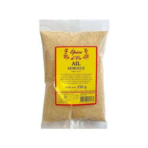 Ail Semoule 250g - Epice d'Or, 100% Naturel, Sans Colorant, Sans Additif, Sans Arôme Artificiel Ni Conservateur