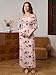 KUTUMAI Women Off Shoulder Bodycon Maxi Dress Long Sleeve Mesh Ruched Party Formal Wedding Guest Dresses Rose XS
