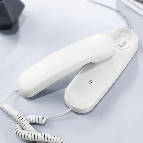 Teléfono con cable para hogar con botones grandes blanco miniatura 3