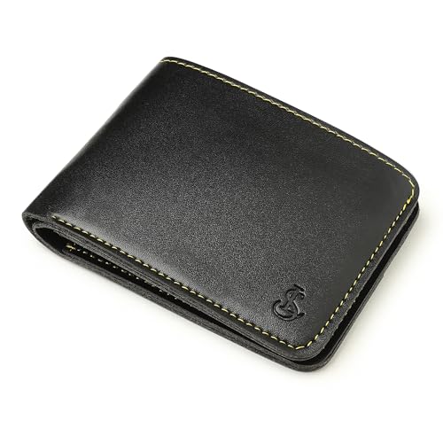 Image of Men Pu Leather Wallet | Premium Slim Bi-Fold Card Wallet for Man | Stylish Pocket Wallet with Multiple Card Slots | Pu-Leather Gents Pocket Purse | Best Gift for Men & Boys (Black)