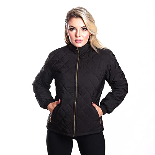 Jaqueta Matelasse Casaco Blusa Feminina Genero:Feminino;Tamanho:G;Cor:Preto