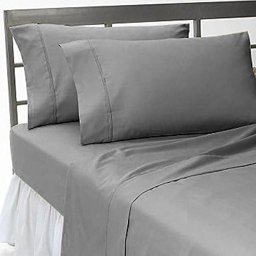 Scala Extra Deep Pocket Solid Fitted Sheet with 2 Pillow Cover King 26-30 Inch Chocolate