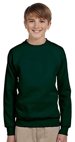 Hanes Boy's Big Cotton Crewneck Fleece Closure Sweatshirt2