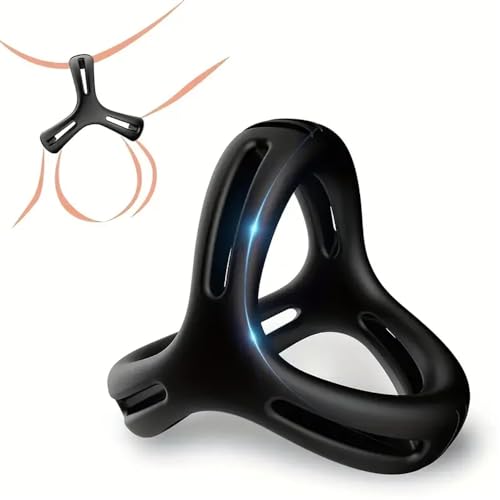 Anneau triangulaire noir en silicone souple