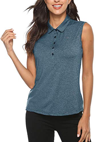 Image of AIRIKE Golf Polo Shirts for Women Sleeveless Summer Sports Athletic Fashionable Workwear-Quick Dry Womens Tank Tops