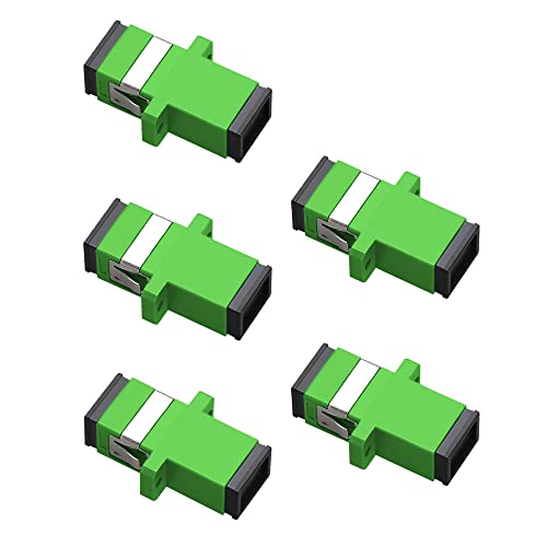 SEED Adaptador SC/APC Hembra-Hembra Fibra Óptica – Baja Pérdida y Conexión Estable – Ideal para extender instalaciones FTTH y mover el router – Para técnicos y usuarios – acoplador fibra optica (5 Ud)