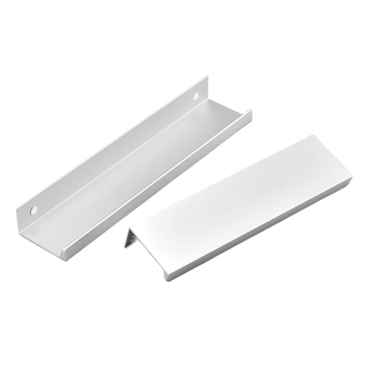 Lqzaxsrdr Sier Concealed Drawer Handles, 2 Pcs Invisible Cabinet Wardrobe Pull Handles Multiple Sizes(Length 200Mm)