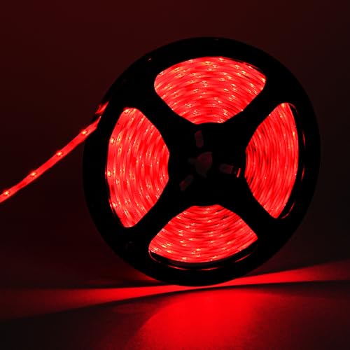 Cinta LED roja 5m dimmable impermeable flexible miniatura 4