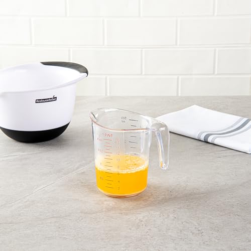 Image of Restaurantware Clear Plastic Pt (Cups) Measuring Cup, 5.3 x 3.8 x 5 In