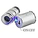 Grow Room Microscope - 60x Handheld Mini Pocket LED Loupe Magnifier - Blue or White Light -