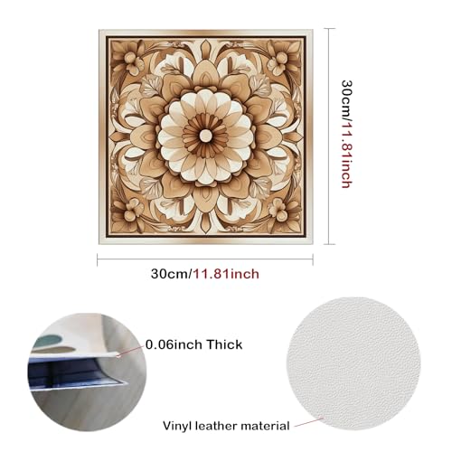 Image of Nuxovilar Peel and Stick Vinyl Floor Tiles, 11.8 inchx11.8 inch