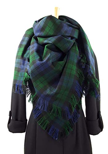 The Celtic Croft Campbell Modern Homespun Tartan Shawl2