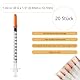 20 Stück 1 ml/cc Plastiktube 30G (0,3 x 12,7mm), Mehrzweck-Messwerkzeuge, Einzeln verpackt (30G 1/2)