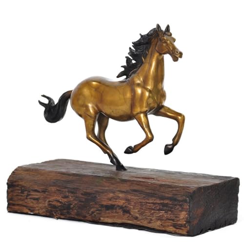Décoration Bureau Cheval en Laiton : Statuettes RLKHXBS pour Intérieur Zen Chinois