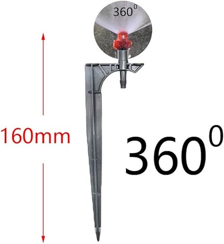 Miniatura 7 de WYNLBZQ 20 boquillas de refracción de jardín con cabezal de pulverización con soporte de riego por goteo, para riego de plantas (tamaño 90 grados)