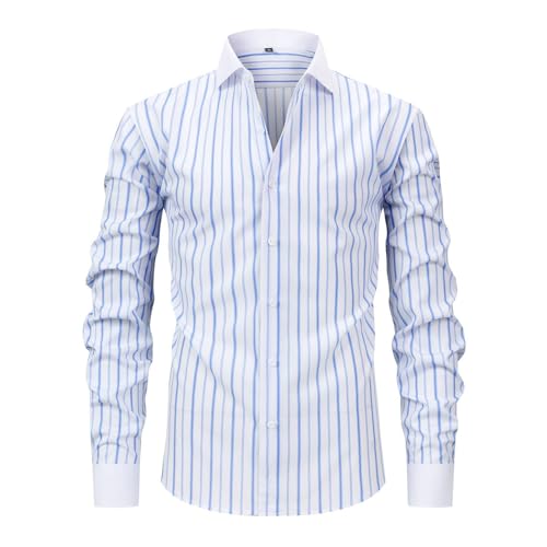 Camisas Hombre Manga Larga Camisa De Estampada Tallas Grandes Azul Slim Fit Shirts for Men sobre Hombres Marino Verde Spagnolo Sobrecamisa Verano Amarilla Lino Cuadros Vestir Corta Blanca