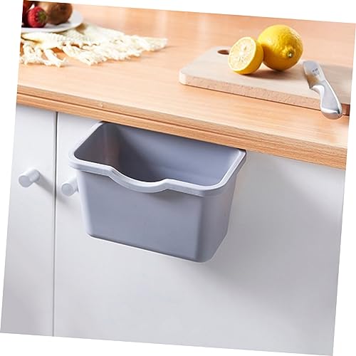 Caneca de basura colgante para puerta de gabinete gris miniatura 7