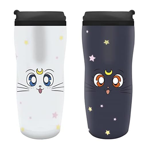 ABYSTYLE SAILOR MOON Taza de viaje Luna & Artemis