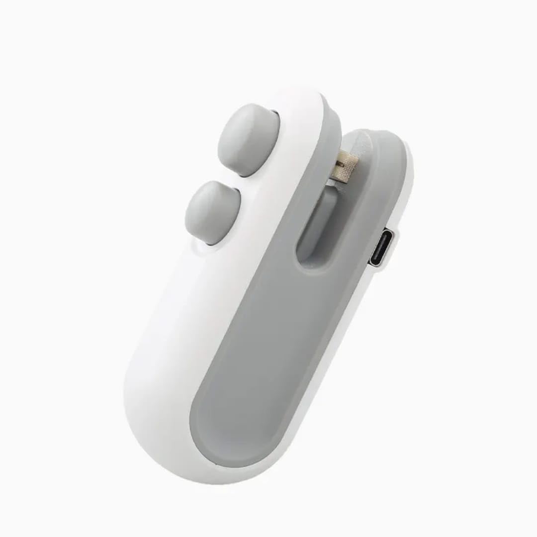 sealing stapler for food packets USB Rechargeable Magnetic Heat Sealing & Cutting, Portable Handheld Vacuum Sealer for Food, Snacks, Chips, Fresh Storage, Plastic Bags Sealing Machine-image-4