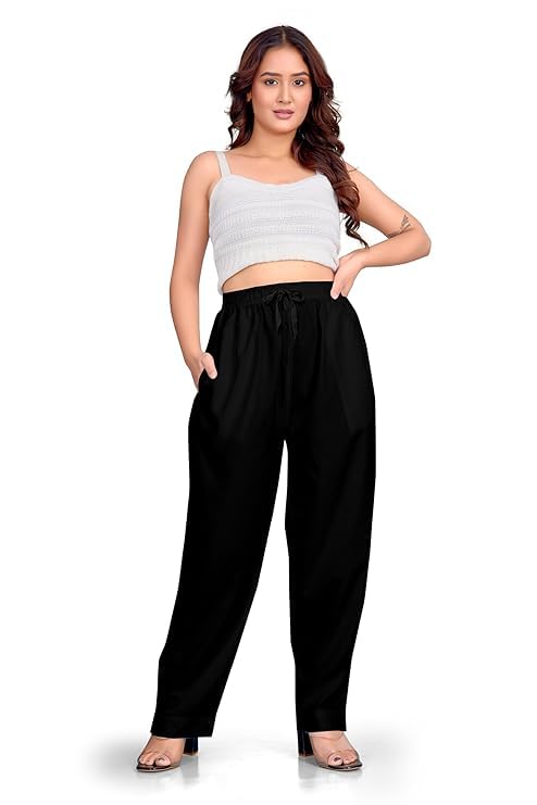 shree fashion Women's Regular Casual Pants | Hevy reyon | Ethnic Rayon Pantts | Stylish | Designer Rayon Pants for Women |-picture-10