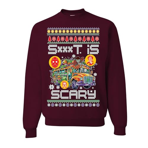 wild custom apparel Merry Christmas Shitters Full Ugly Christmas Sweater Crewneck Sweatshirt