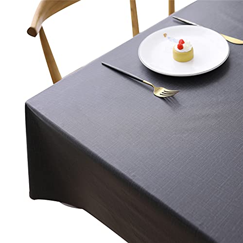 CENPENYA Mantel Impermeable PVC Nórdico Moderno Antimanchas Prueba De Aceite Mantel para Cocina Comedor Bodas Fiesta Navidad (140×180cm,Negro)
