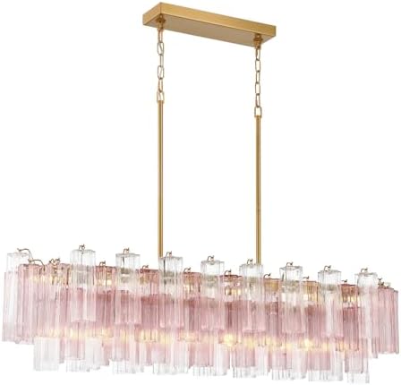 Crystorama Addis 14 Light Aged Brass Linear Chandelier