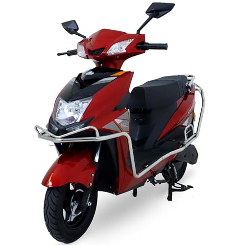Image of Komaki X-ONE Smart 2 Wheeler /Scooter No RTO Registration or DL (Garnet Red, 100KM to 120KM /Per One Charge)