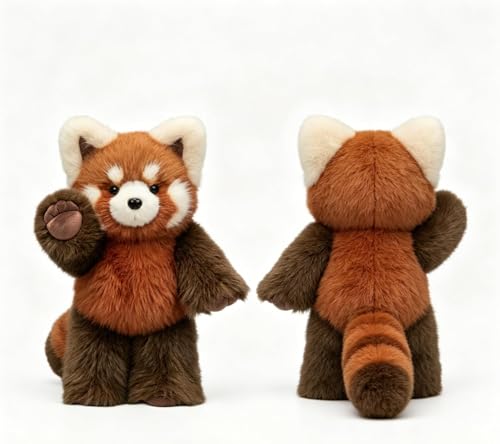 Générique Panda Roux Peluche Kawaii Douce, Peluche Panda Roux Animal en Peluche pour Adulte, Cadeau Anti Stress pour Anxiété Dormir