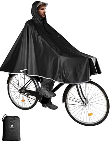 ANYOO Waterproof Rain Poncho Bike Bicycle Rain Coat Jacket Capes ...