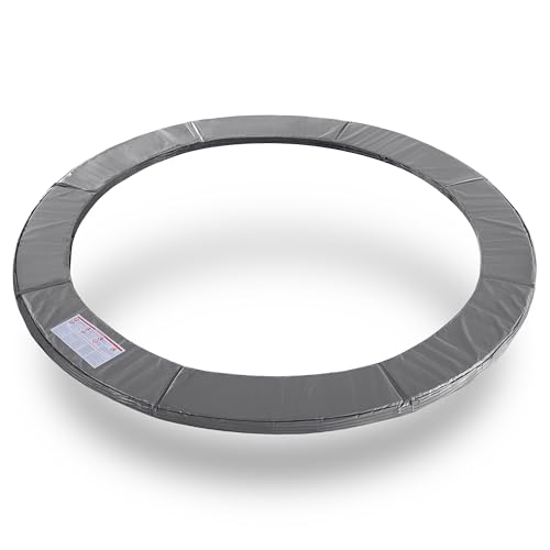 Exacme Trampoline Pad Replacement 14 Foot, Round Safety Frame Pad Spring Cover, Grey, CP14GY