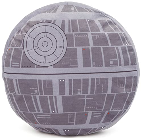 Image of Jay Franco Star Wars Death Star Shaped Decorative Pillow - Kids Super Soft Throw Plush Pillow - Measures 13 Inches (Official Star Wars Product)