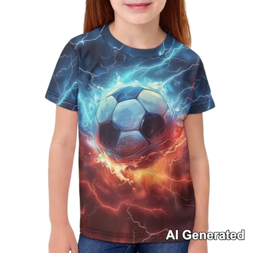 Image of Xhuibop Kids T Shirts for Boys Size 3-16 Girls Short Sleeve Sportswear Active Tops