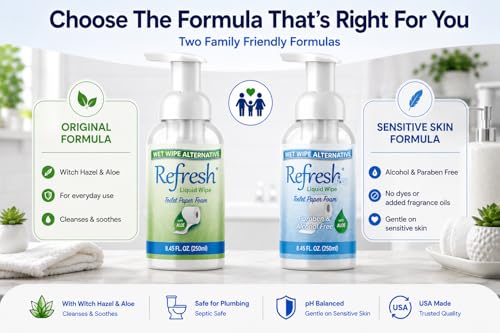 Image of Refresh Liquid Wipe Toilet Paper Spray, Sensitive Skin Formula, 8 Fl Oz