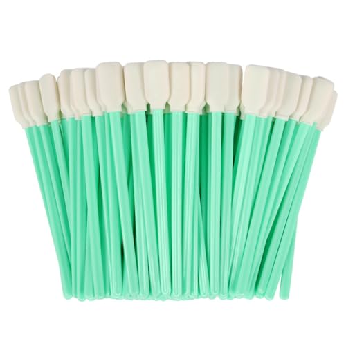 BHIPKOT 100 Piezas Bastoncillos de Limpieza Sin Pelusa, Hisopos de Algodón Largos para Drenajes, Cuero, Alcohol, Impresoras de Inyección de Tinta y Limpieza de Lentes de Cámara
