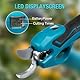 Akku Astschere für Makita 18V Akku, 35mm Schnittdurchmesser Professionelle Elektrische Gartenschere mit 2 Akku 2000mAh und LED Schnittzählerm, vorderer Handschutz (JD6608)