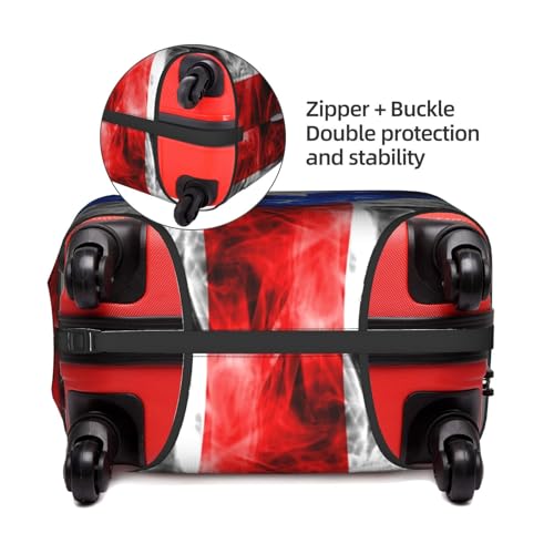 Puerto Rico Flag Travel Luggage Cover Elastic Suitcase Protector Washable Baggage Covers For Trunk Case Fits 18-21 Inch Luggage3