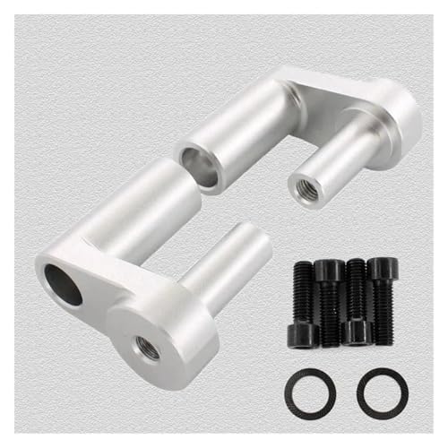 QGMKMVZZBK Motorrad Lenkererhöhung Für BMW Für R1200RT Für R1250RT Für R1250 RT 2014–2023 Silber/schwarz CNC-gefrästes Aluminium 1,625 Zoll Verstellbarer Lenkererhöhungssatz(Silber)