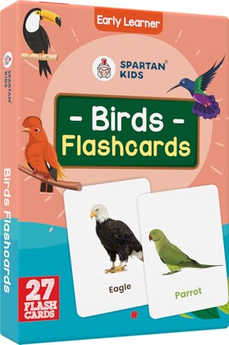 Image of SPARTAN KIDS Bird Flash Cards for Kids | 27 Early Learning Flash Cards Easy & Fun Way of Learning 1 Year to 6 Years Babies