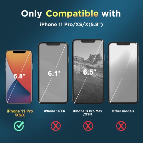 Invoibler 3 Pack Screen Protector Compatible With Iphone 11 Pro/Xs/X, Iphone 11 Pro/Xs/X Screen Protector Tempered Glass, 5.8 Inch [Anti-Scratch] [Bubble Free] #TOP1