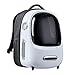 PETKIT Sac à Dos pour Chat, Sac à Dos de Voyage Portable pour Chiots, Ventilateur Intégré et Dispositif d'éclairage, Sac à Dos pour Animaux de Compagnie Bien Ventilé, Confortable et Léger (Blanc)