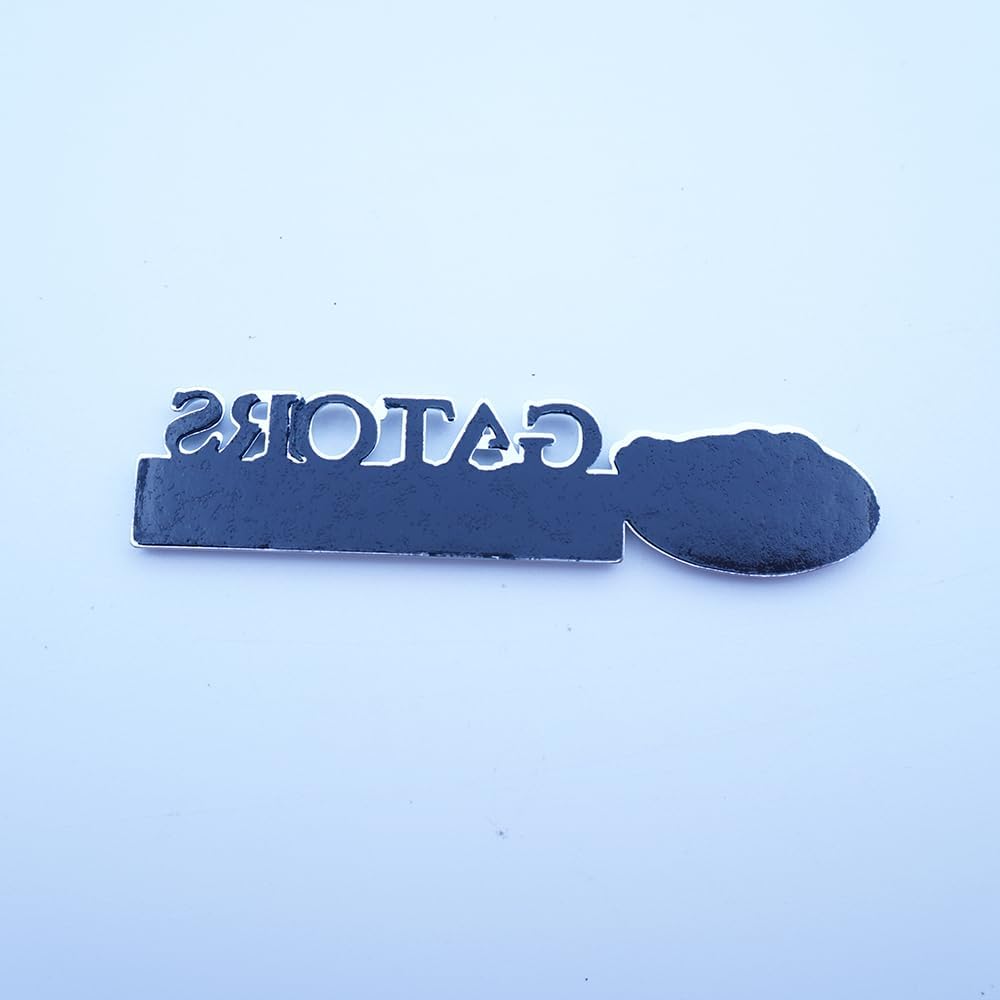 2pc Florida Gators Edition Emblem 3D Badges Decal Sticker Nameplate for Universal Vehicle, Car, Truck, SUV Motorcycle Accessories Decoration (Chrome Black)